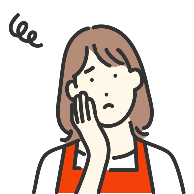 心配そうな保護者のイラスト